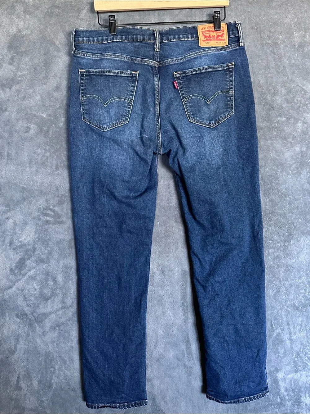 Levi's Straight Leg Dark Wash Blue Jeans 34x34